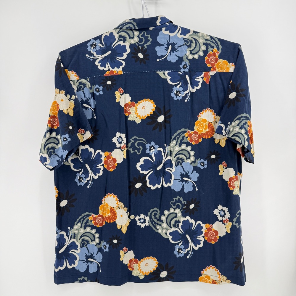 Tommy Bahama Button Up Shirt Men XL Blue Floral 100% Silk Hibiscus Aloha - Picture 4 of 7